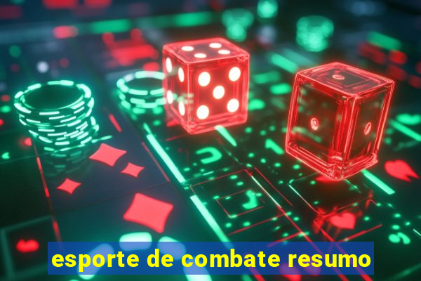 esporte de combate resumo